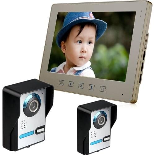 10 inch TFT Color Video door phone Intercom Doorbell System Kit IR Camera