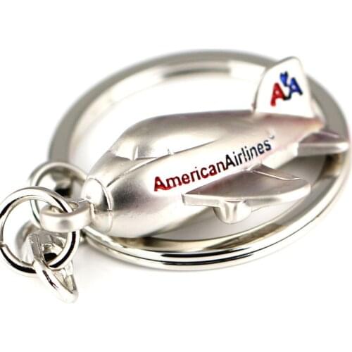10PCS Air Plane Keychain Fashion Souvenir Accessories America Civil Aircraft Airplane Model Key Chain Ring Keyring Keyfob