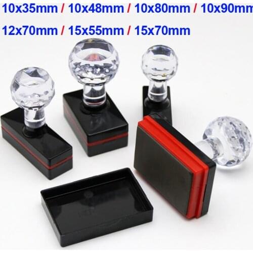 35pcs 10x48mm 10x90mm photosensitive seal stamp Self inking stamps Flash Stamp Shell Photosensitive Material Selfinking Stamping