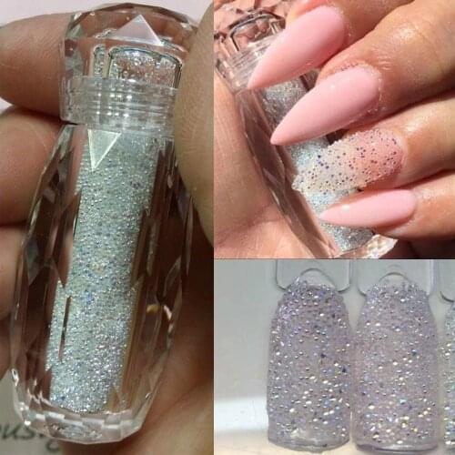 10style 0.6-1.2mm Crystal Nail Art Micro Zircon Nail Caviar Zircon Micro Beads Nail Art Rhinestone Nail Glitter DIY Crystal Gems