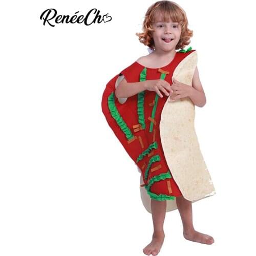 Reneecho Halloween Costumes For Kids Child Taco Costume Boys Cute Food Christmas Cosplay Costume Girl Cookies Carnival Party