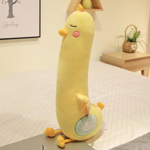 70cm 100cm 120cm long shape pillow cute duck plush throw pillow cushion duck soft toy bed sleep pillow baby kids appease pillow