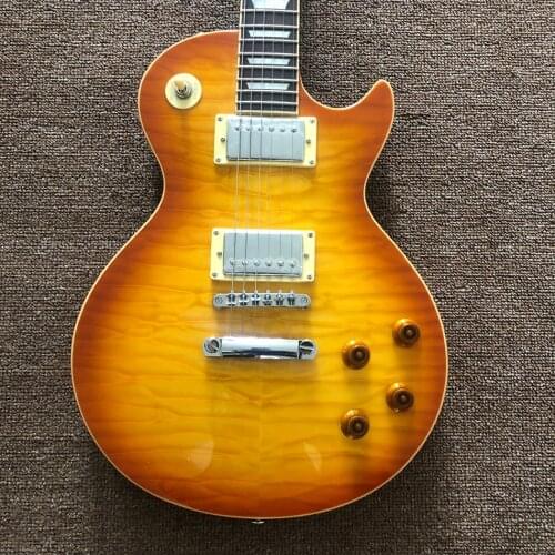 Hot sale Electric guitar,Rosewood fingerboard,Burst color quilte maple,Dark sunburst,Free shipping