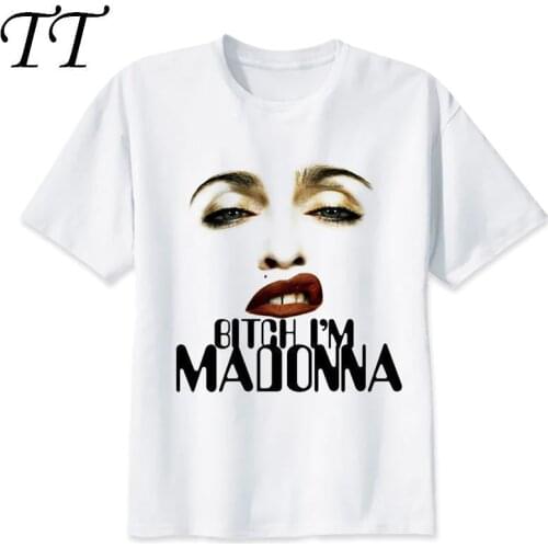 Madonna T shirt men t shirt fashion t-shirt O Neck white TShirts For man Top Tees M8127