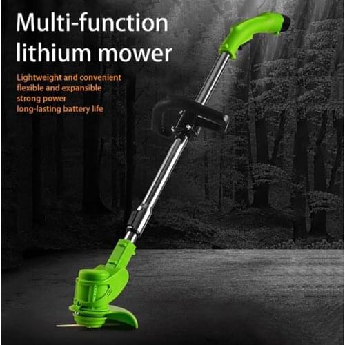 12V Electric Lawn Mower Cordless Lithium Rechargeable Agricultural Cordless Grass Weeder Lawn Trimmer Edger Eater 2000/3000MA