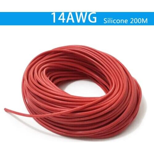 14AWG Flexible Silicone Wire Cable Soft HighTemperature Tinned copper Silicone Wire/ Silica Gel Wire free shipping