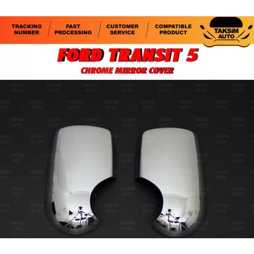 Chrome Mirror Cover For Ford Transit 5 2 Pieces ABS For 2003-2014 Models - Not Fade - Not Yellowing - High Quality Material