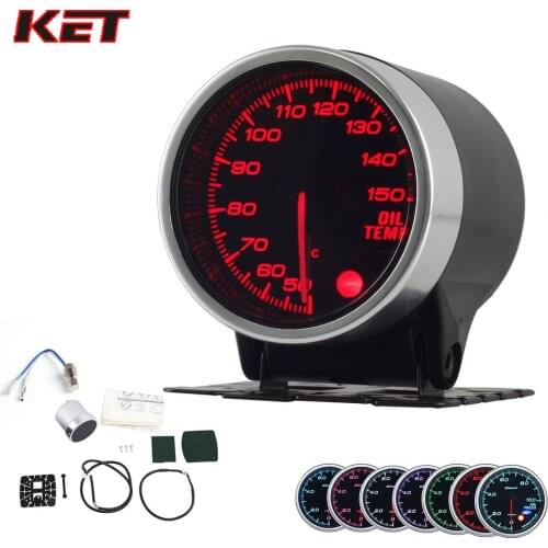 2 Inch 52MM Smoke Lens 50-150 Celsius Oil Temp Gauge Oil Temperature Meter With Stepper Motor