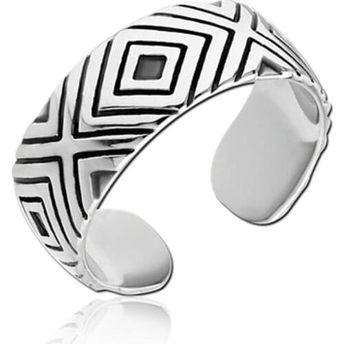 Toe Rings for Women Various Types Band Wave pattern Open Toe Ring Tone Hawaiian Foot Jewelry Retro Design Adjustable 5MM