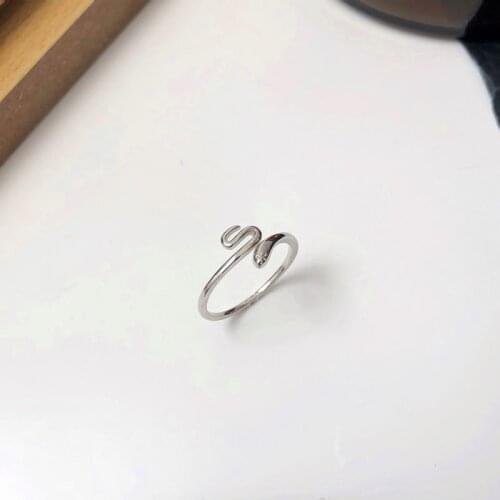 YC3556R S925 Sterling Silver Fashion Exquisite Adjustable Snake Finger Ring Party Gift Banquet Woman Jewelry Ring 2021