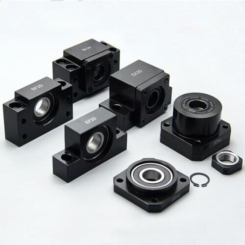 Ballscrew end support BK BF12 15 EK EF15 BK BF20 EK EF20 FK FF20 Fixed Side units for ball screw SFU2005 2010 2505 2510 cnc kit