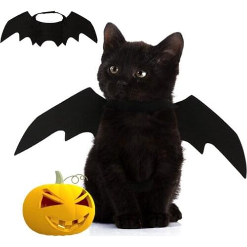 Halloween Costume Pet Cat Adjustable Vests Puppy Cat Clothes Pet Party Decoration Bat Wings Collar OR Glasses for Small Dog Cat
