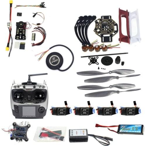 JMT DIY FPV Drone Quadcopter 4-axle Aircraft Kit F450 450 Frame PXI PX4 Flight Control 920KV Motor GPS AT9S Transmitter