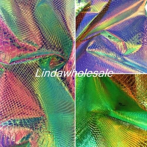 Crocodile pattern Laser Symphony pu leather fabric,faux leather fabric,135cm*45cm(half yard)/pcs