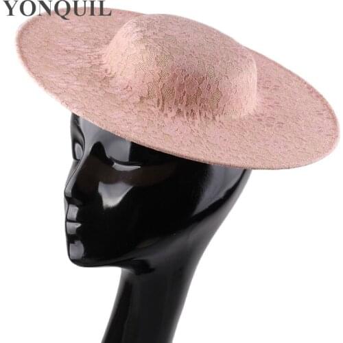 Marron Pink 30 CM Round Imitation Sinamay Fascinator Base Millinery Fascinator Hat Base Craft Making Material For Wedding Party