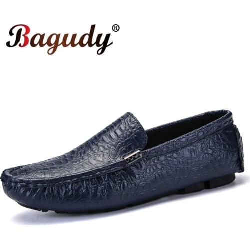 Genuine Leather Men Casual Shoes Fashion Men Shoes Comfortable Soft Men Loafers Moccasins Slip on Mens Flats Male Driving Shoes