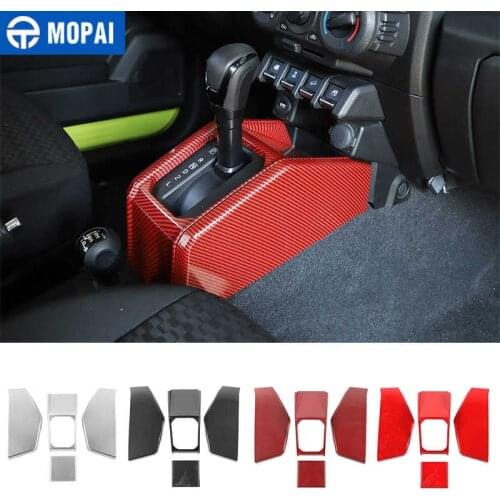 MOPAI Interior Accessories for Suzuki Jimny JB74 Car Gear Shift Panel Decoration Cover Stickers for Suzuki Jimny 2019