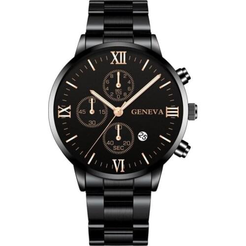 Hot Sale Steel Belt High-grade Men Watch Stainless Steel Third Eye The Calendar Quartz Alloy Watch