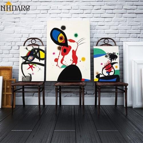 Joan Miro L'eunuque Imperial Abstract Wall Art Canvas Poster Print Canvas Painting Decorative Picture for Living Room Home Decor
