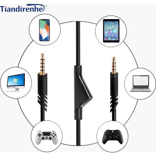 New Headphone Audio Cable Wire 2 Meter For Logitech Astro A10 A40 cables For iphone PC Gaming Headset Accessories cable ROHS