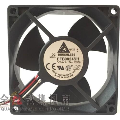 New EFB0824SH 8025 24V 0.17A 8cm Air Volume Server Frequency Converter Fan