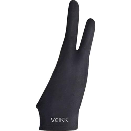 VEIKK Drawing Glove Two-finger Drawing Glove Lightweight Sweatproof Soft Glove for VEIKK Graphics Tablet Graphic Monitor