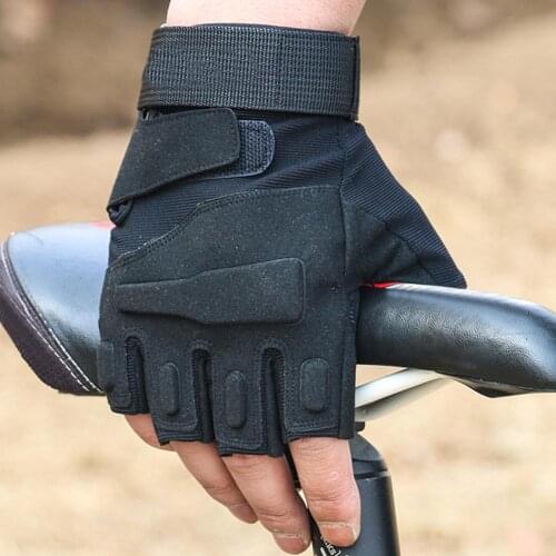 Outdoor Sports Motorcycle Cycling Half Finger Gloves Men Army Tactical Mitt Unisex Adjustable Lightweight Outdoor Cycling Glove
