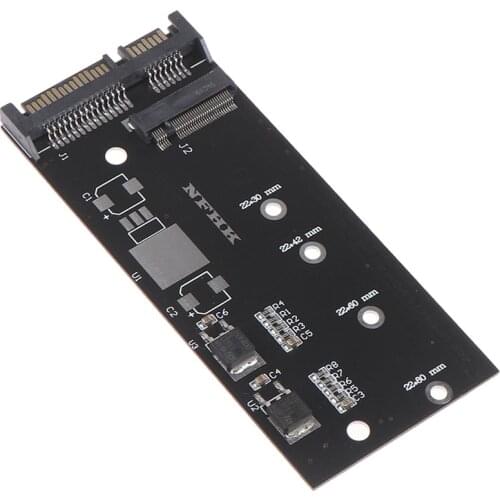 M.2 SATA Adapter Raiser M2 to SATA Adapter M.2 to SATA Adapter M.2 NGFF Converter 2.5" SATA3 Card B Key for 2230-2280 M2 SSD
