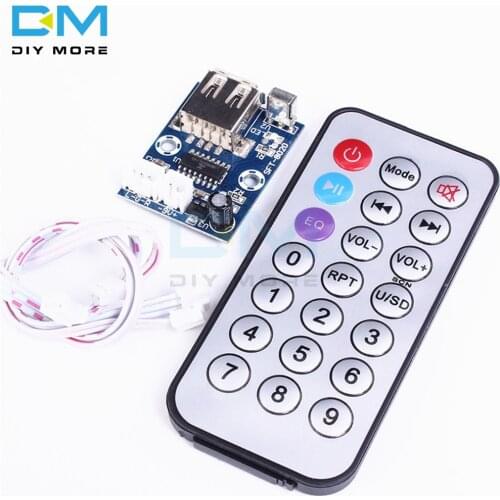 12V Mini WAV MP3 Decoder Board Lossless Decoding Module Two Channel Output For Music Audio Player USB Sound Card Remote Control