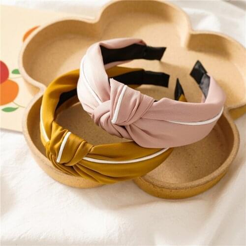 Hot fashion headband accessories sale wide edition solid color cloth tie wrap waist hair band womens all-around accessories