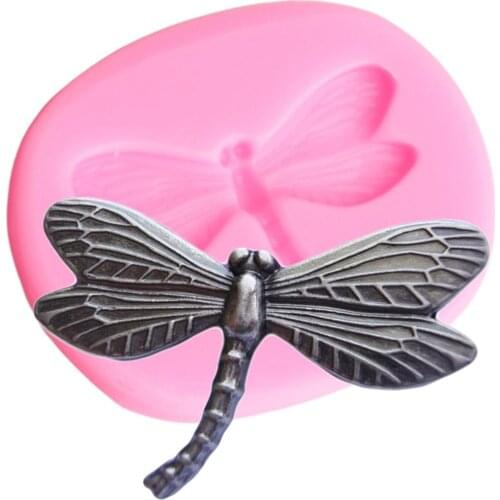Dragonfly Silicone Molds Insect Chocolate Fondant Mold Cupcake Topper DIY Party Cake Decorating Tools Polymer Clay Candy Moulds