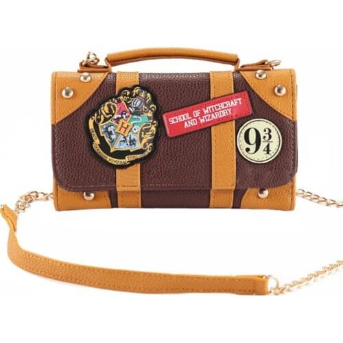Harri Hoggwarts Handbag PU Mini Shoulder Bag Potter Wallet Clutch Purse Costume Cosplay Prop woman girlfriend Christmas gift toy