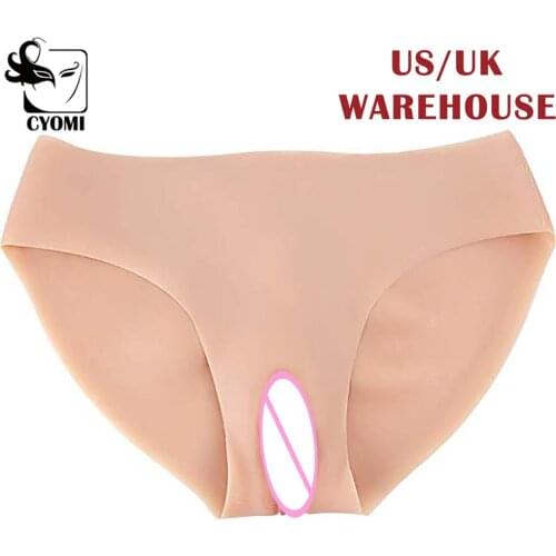 CYOMI Crossdresser Vagina Panties Silicone Hiding Gaff Boxer Briefs Men Thong Underwear for Transgender Drag Queen Shemale 1G