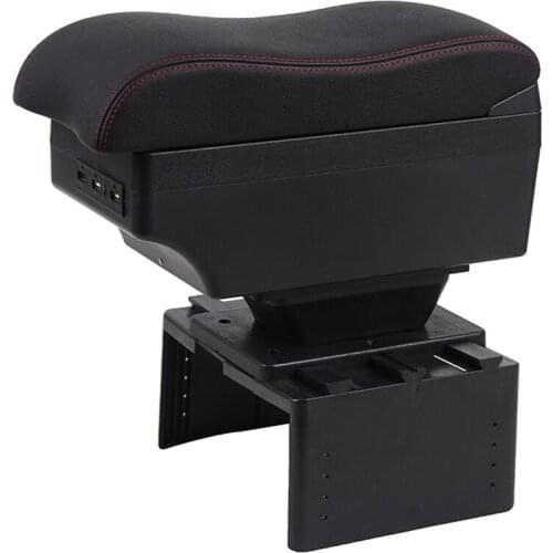 Universal car armrest storage box auto interior Leather car-styling central container Store content box accessories parts