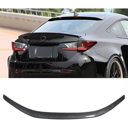 Real Carbon Fiber Rear Trunk Wing Spoiler Boot Top Lip Lid Cover HighKick For Lexus RC RC200t RC300 RC350 F-Sport 2015-2021 2020