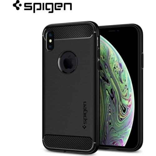 Spigen Rugged Armor Matte Black Drop Resistance Cases for iPhone XS / X (5.8")
