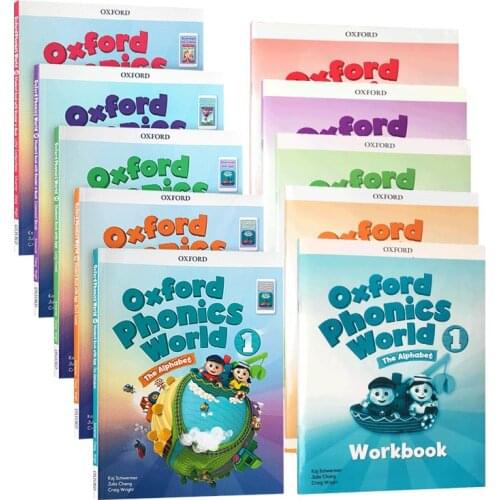 Oxford natural spelling textbook Oxford Phonics World 5 textbook + 5 workbook 10 volumes children English teaching learning