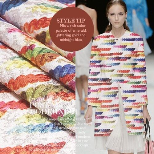 150cm yarn-dyed fabric meter spring autumn crisp dress jacket DIY polyester fabric wholesale polyester cloth