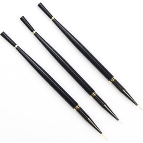 3pcs/set Nail Art Liner Painting Pen 3D Tips DIY Acrylic UV Gel Brushes Drawing Kit Flower Line Grid French Design Manicure Tool