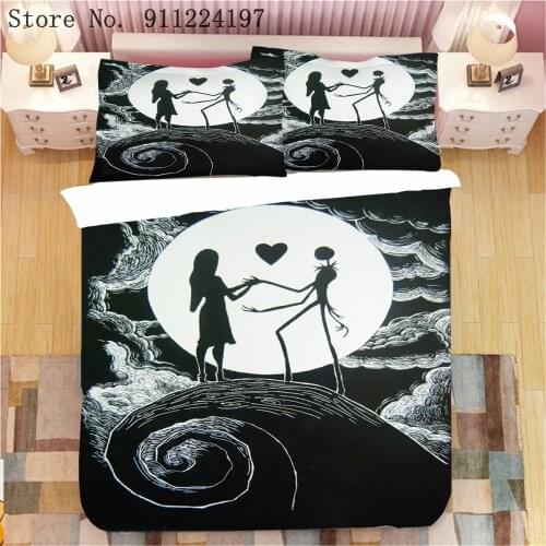 3D Beauty And Skeleton Bedding Set For Kids/children/boys Duvet Cover Christmas Eve Quilt Cover Single Double Queen King Size