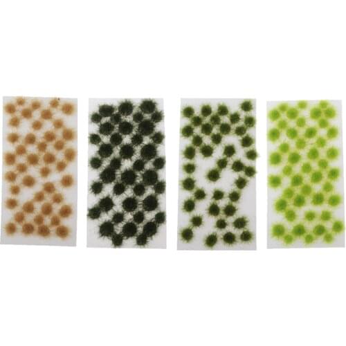 40 Pieces Static Grass Tuft 5mm Self Adhesive Static Grass Railway Artificial Grass Modeling Wargaming Terrain Model
