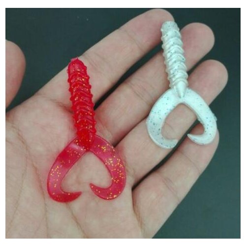 6cm 2.5g soft grub worm lure fishing lure bait 5pcs/lot