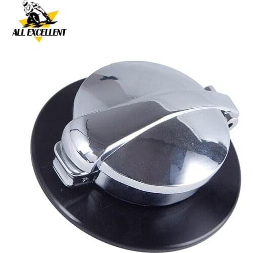 Motorcycle Aluminum Fuel Filler Door Cover Gas Fuel Tank Cap Cover Black w/Chrome For 2014-2018 BMW R NINE T R9T 2015 2016 2017