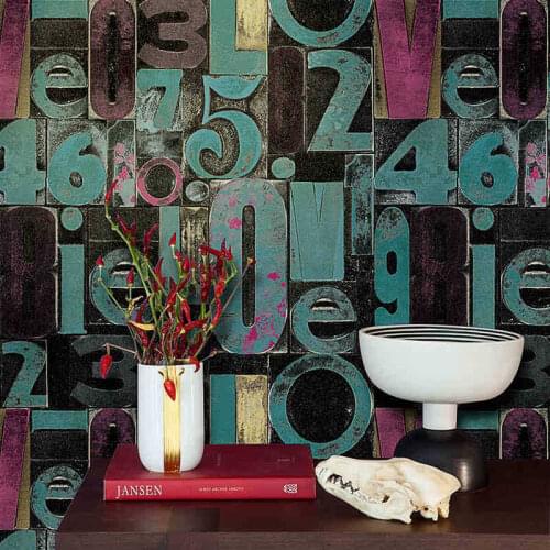 Beibehang Entertainment Bar KTV PVC letter Wall Paper Roll Living Room Wallpaper for Walls Wall paper papier peint flooring