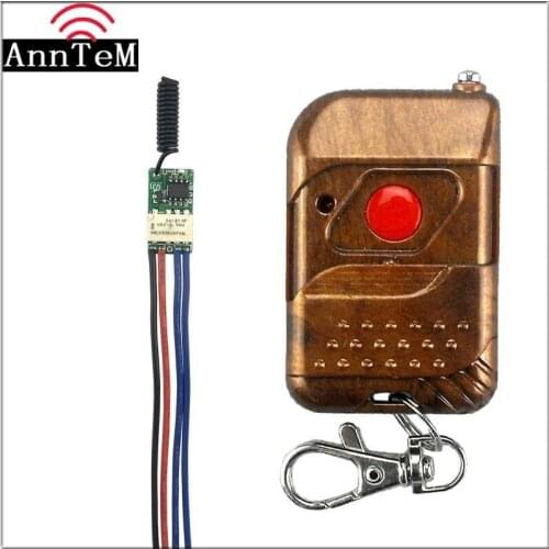 RF Wireless Remote Control Switch 433mhz Transmitter Receiver 3.7v 5v 6v 9v 12v Battery Power Mini Small Relay Controller Module