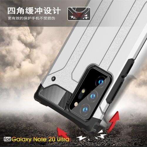 For Samsung Galaxy Note20 Ultra Case Cover For Samsung Note 20 10 Lite Plus Anti-knock Rugged Armor Silicone Phone Bumper Case
