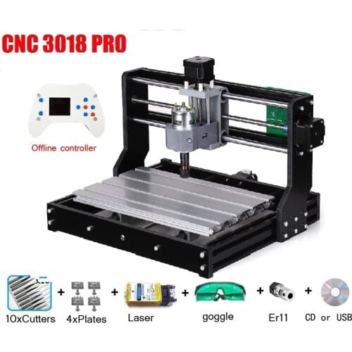CNC 3018 PRO Mini Laser Engraver for Wood PVC Metal CNC Router Machine CNC3018 Offline GRBL ER11 Hobby DIY Engraving Machine