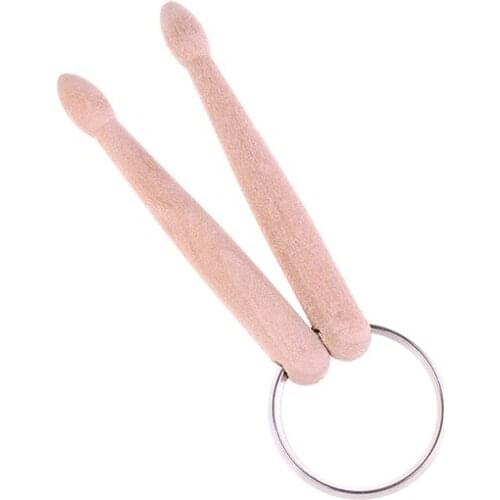 IRIN Wood Drum Sticks Percussion Key Ring Chain Keyrings Mini Multi-functional Drum Sticks Keychain