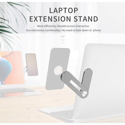 Phone Screen Support Hoder Laptop Side Mount Connect Tablet Bracket Dual Monitor Display Clip Adjustable Phone Stand Holder
