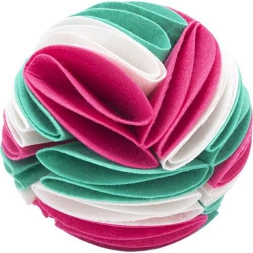 Pet Dog Fleece Ball Puzzle Toys Increase IQ Slow Dispensing Feeder Dog Training Games Feeding Food Intelligence Pets Cat Toy